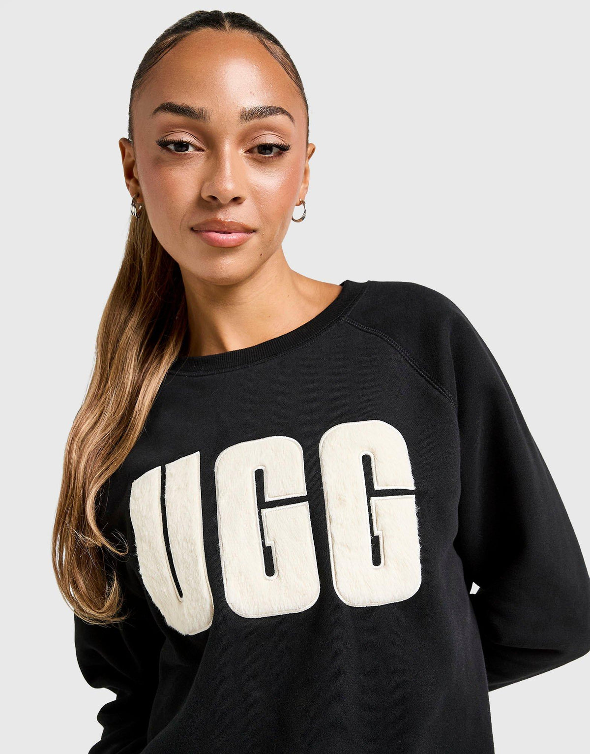Fuzzy Logo Crew Sweatshirt