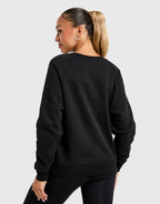 Fuzzy Logo Crew Sweatshirt