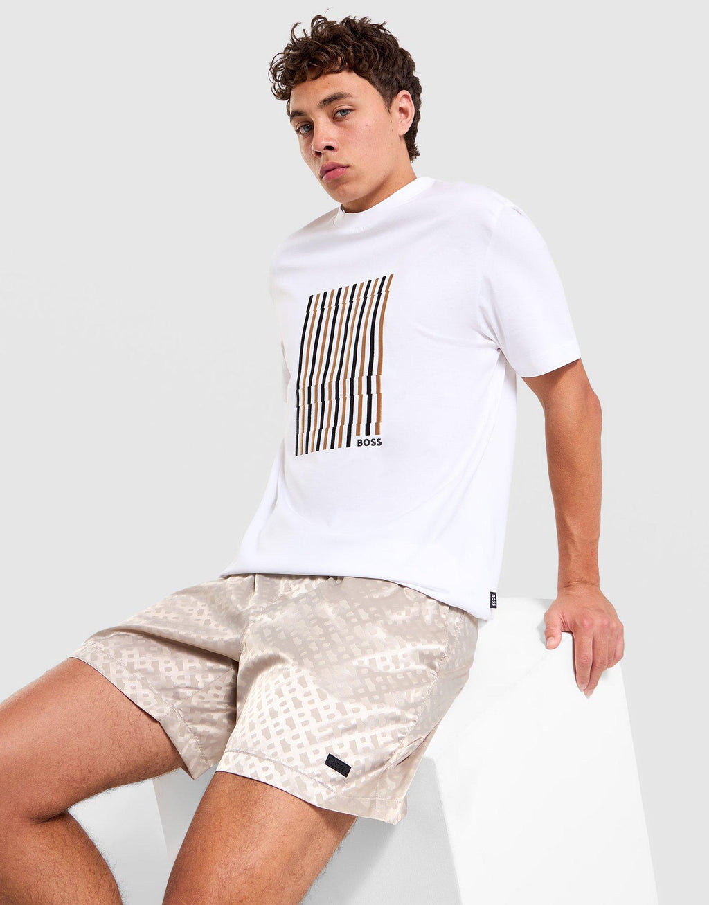Stripe Embroidered T-Shirt