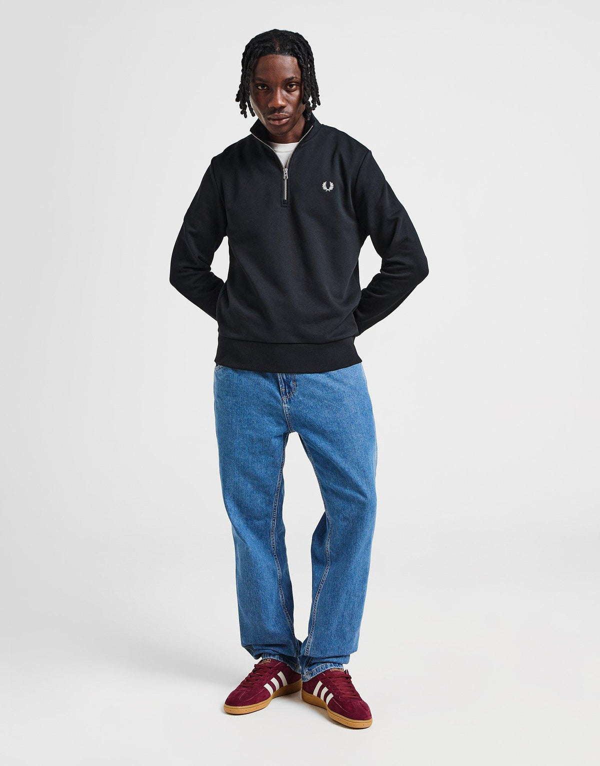 1/2 Zip Track Top