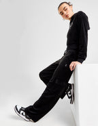 Diamante Velour Cargo Track Pants