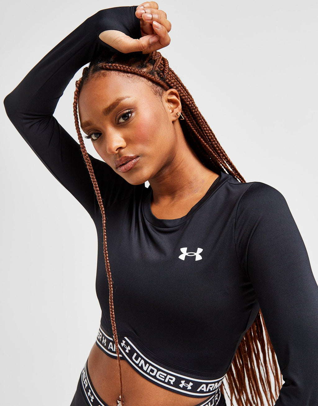 Crossover Long Sleeve Crop Top