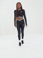 Crossover Long Sleeve Crop Top