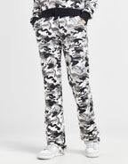 Diamante Velour Camo Track Pants