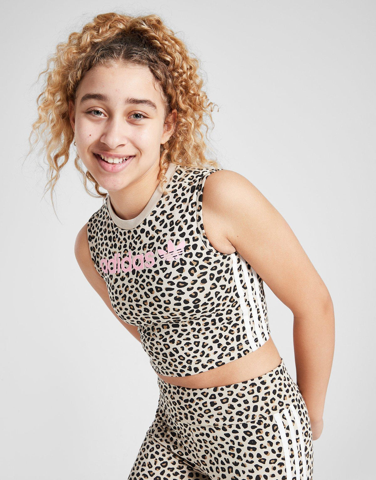 Girls' All Over Print Leopard Tank Top Junior