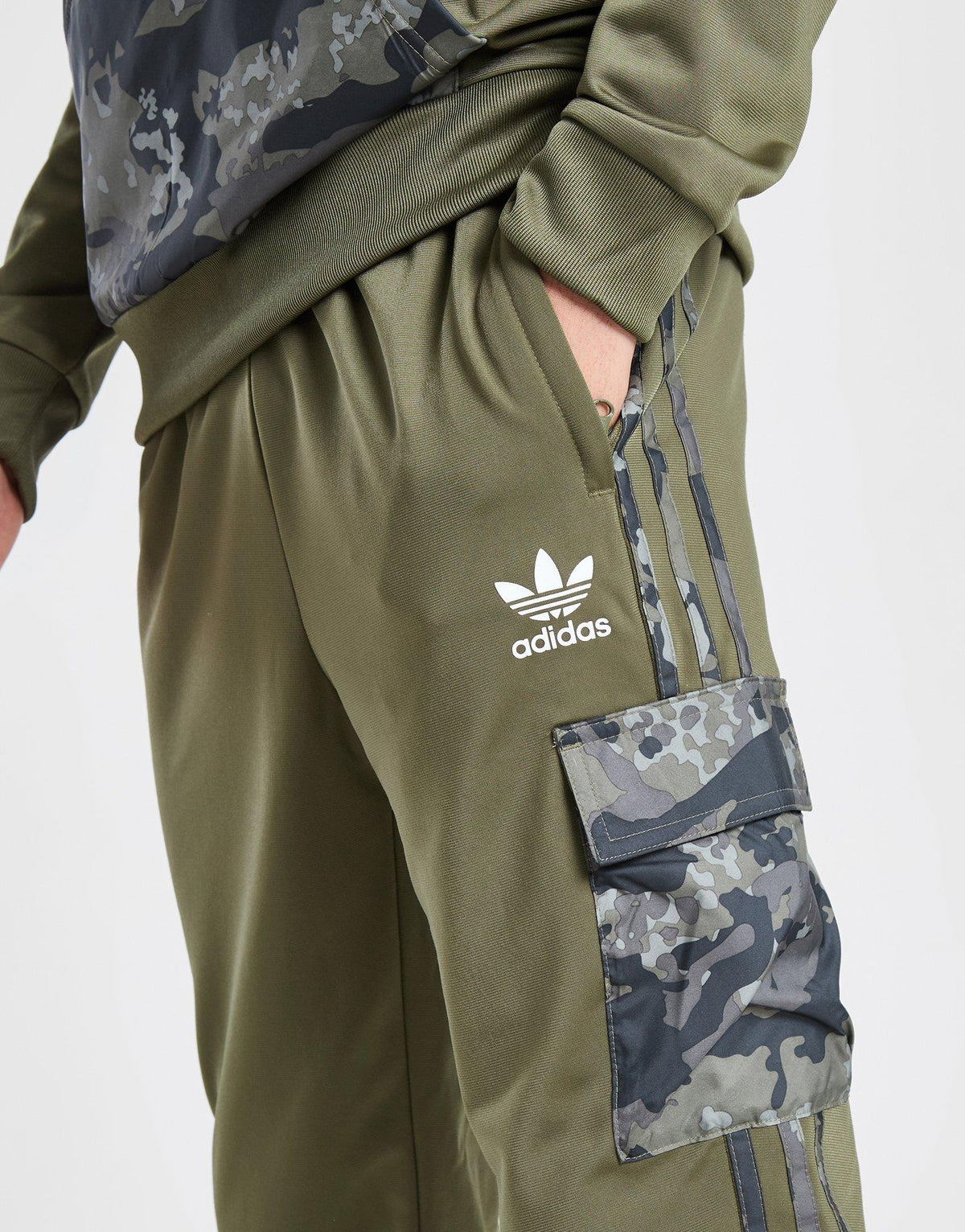 Camo Colour Block Mix Cargo Joggers Junior
