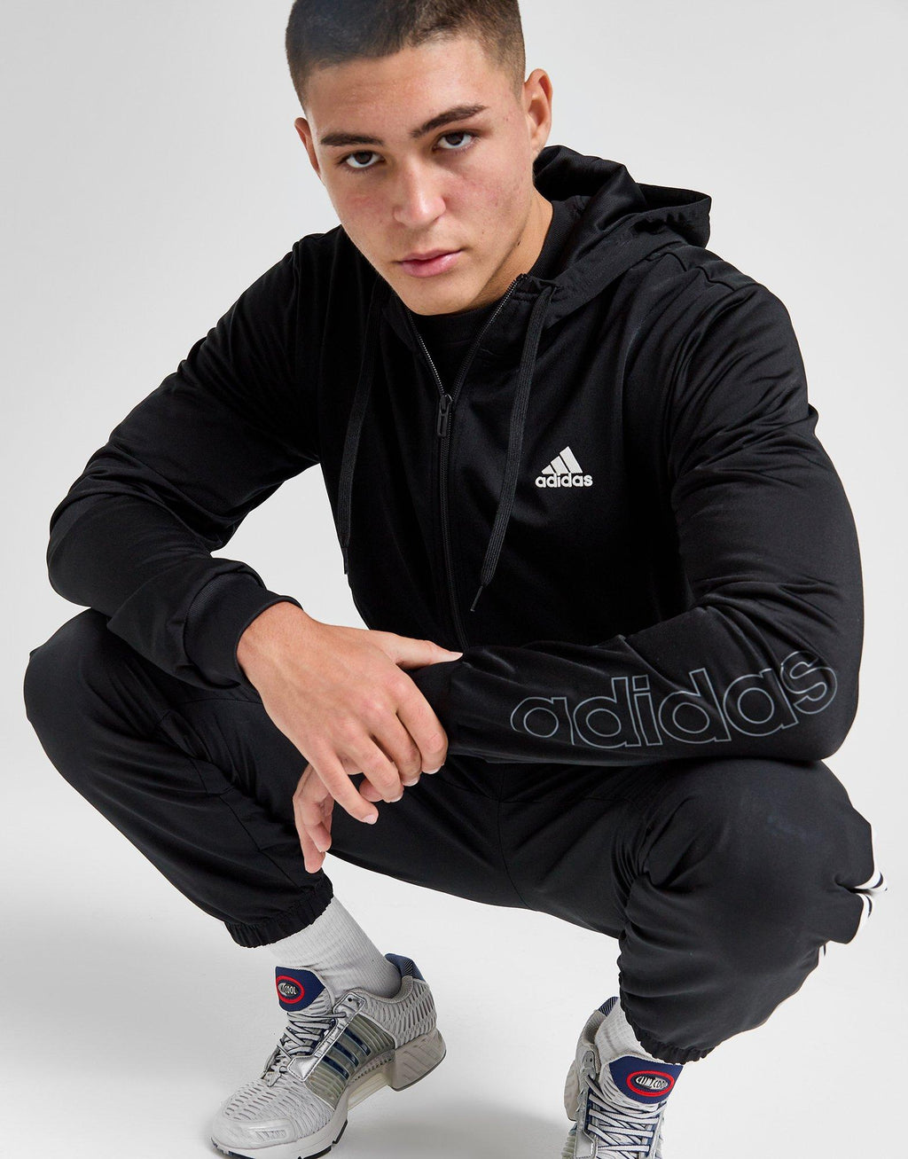 Poly Linear Full Zip Hoodie