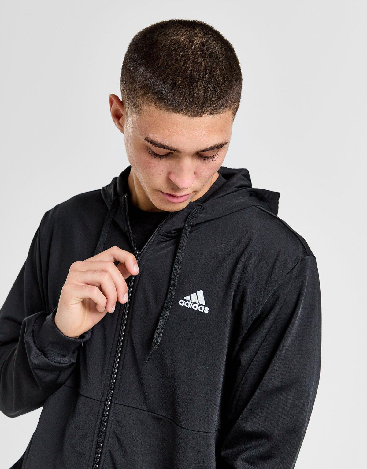 Poly Linear Full Zip Hoodie