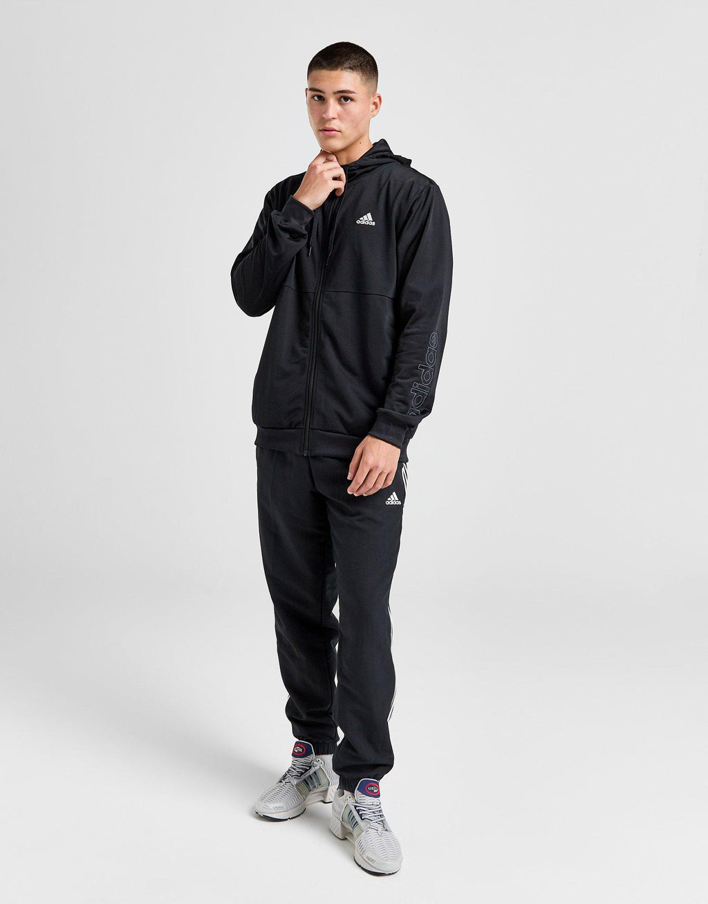 Poly Linear Full Zip Hoodie