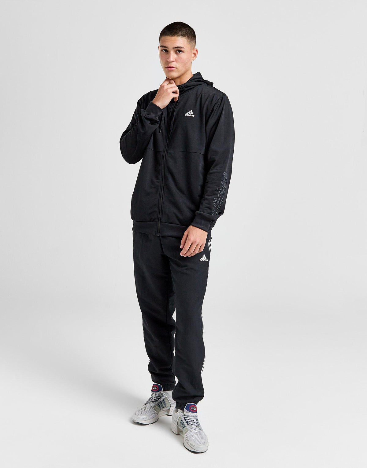 Poly Linear Full Zip Hoodie