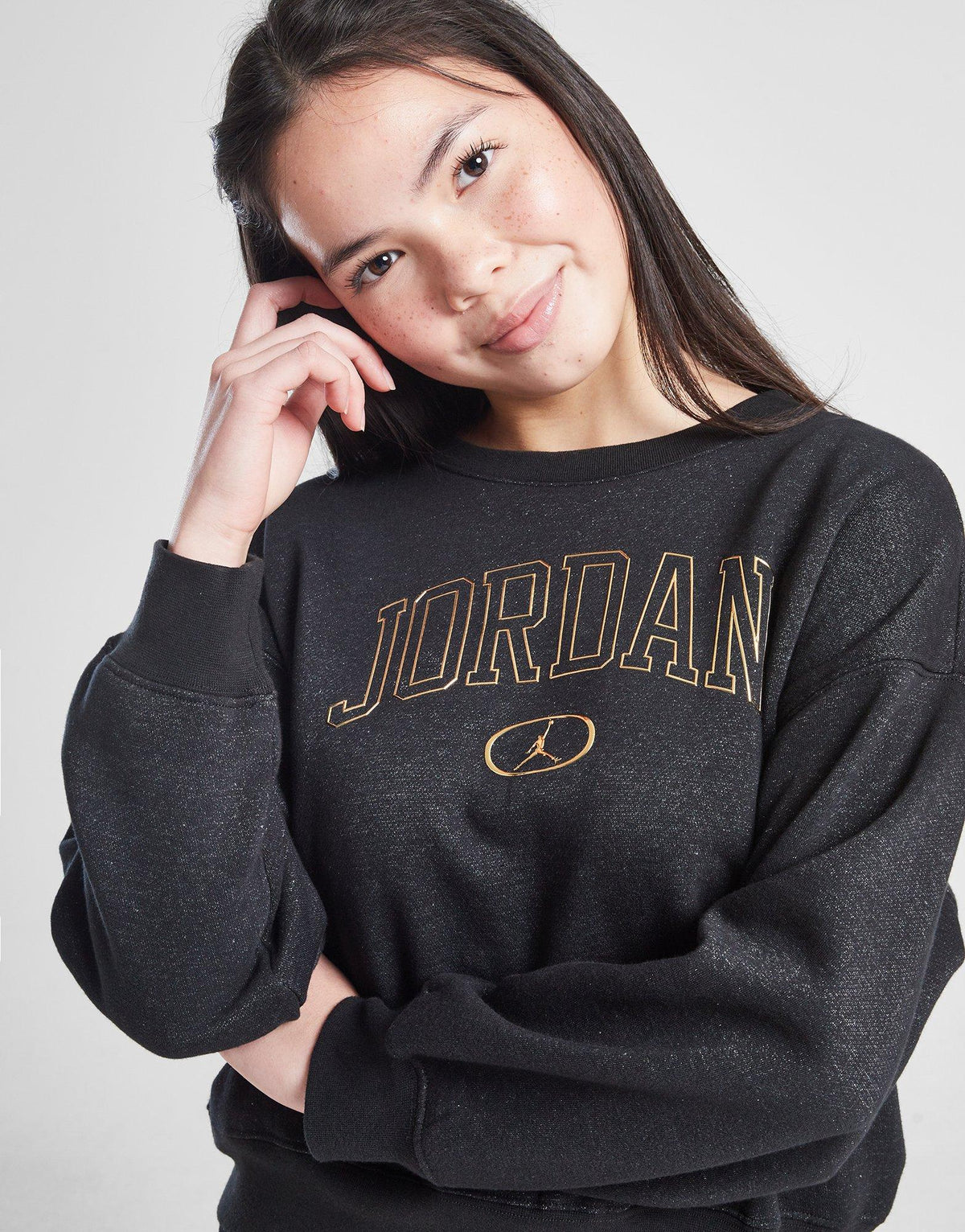 Girls' Glitter Crew Sweatshirt Junior