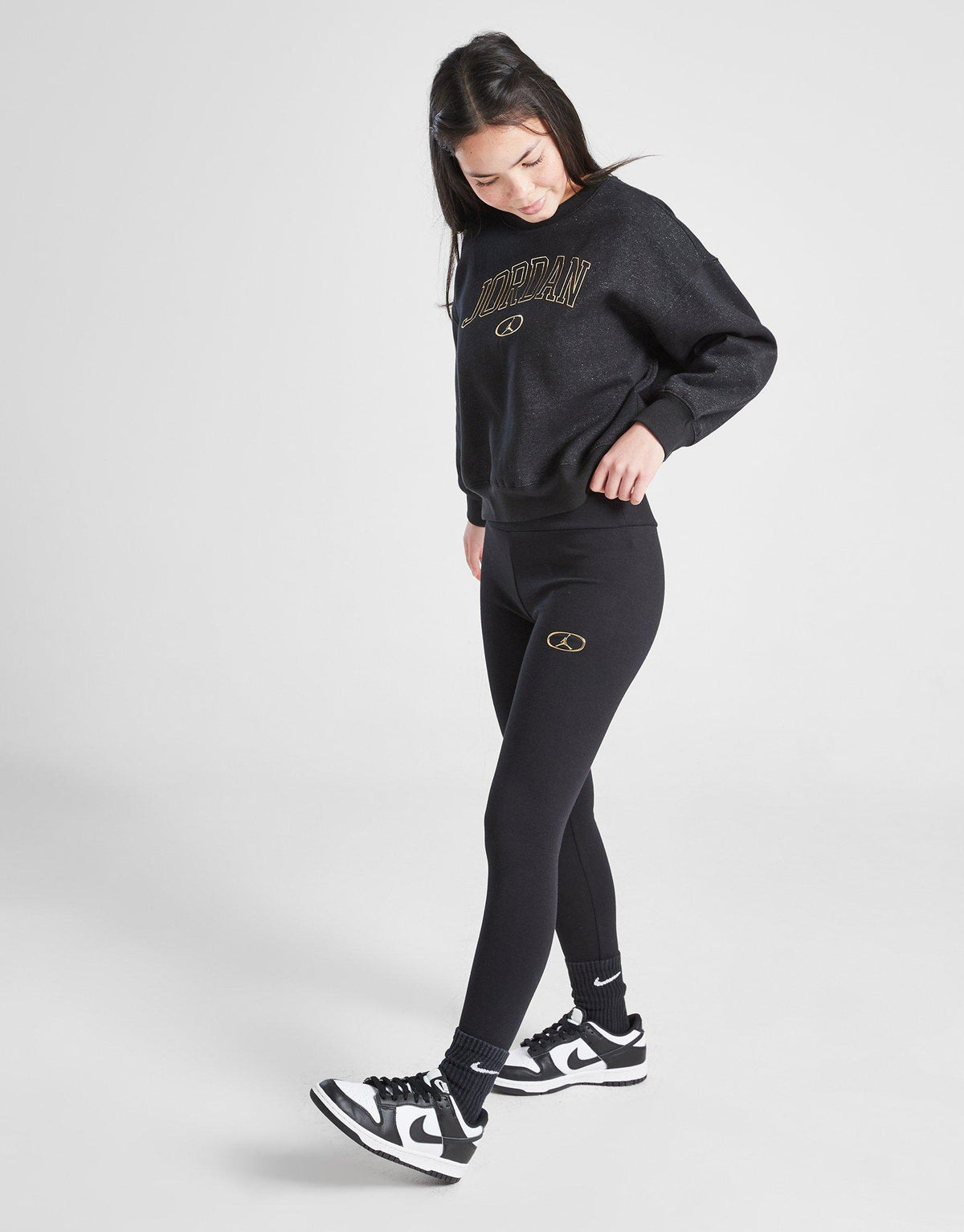 Girls' Glitter Crew Sweatshirt Junior