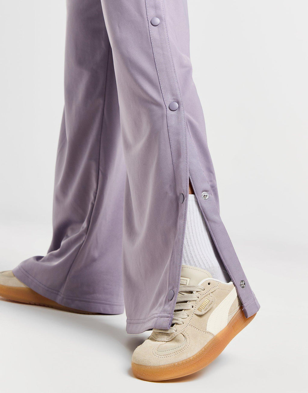 Popper Wide Leg Track Pants