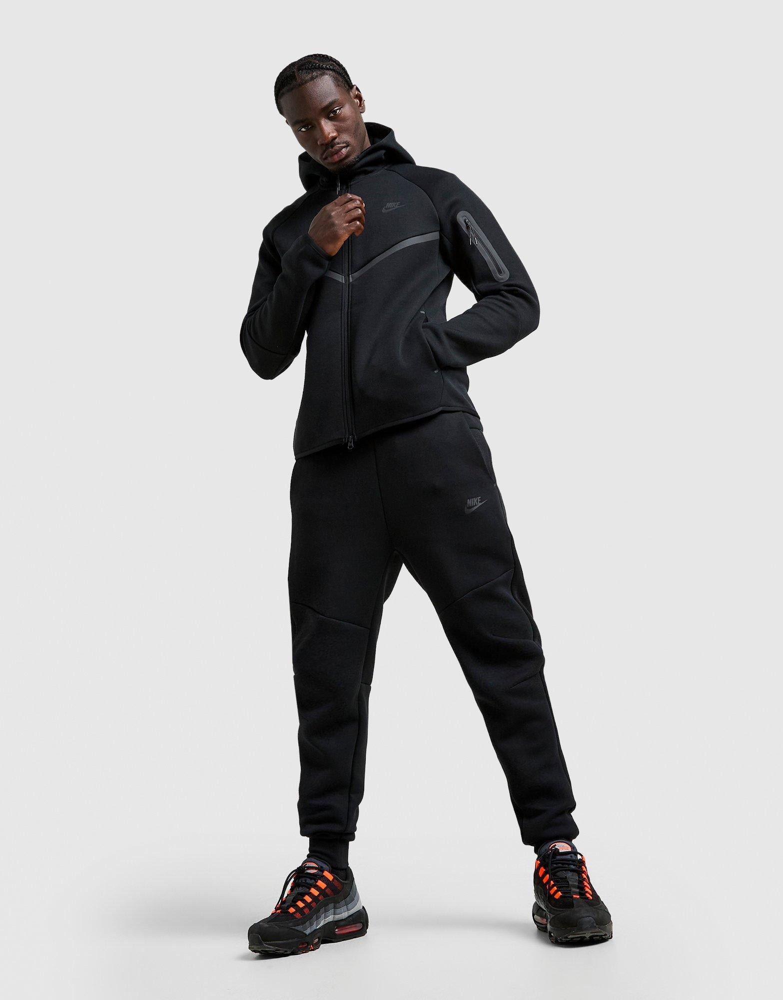 Black Nike Tech Fleece Full-Zip Hoodie - JD Sports Australia