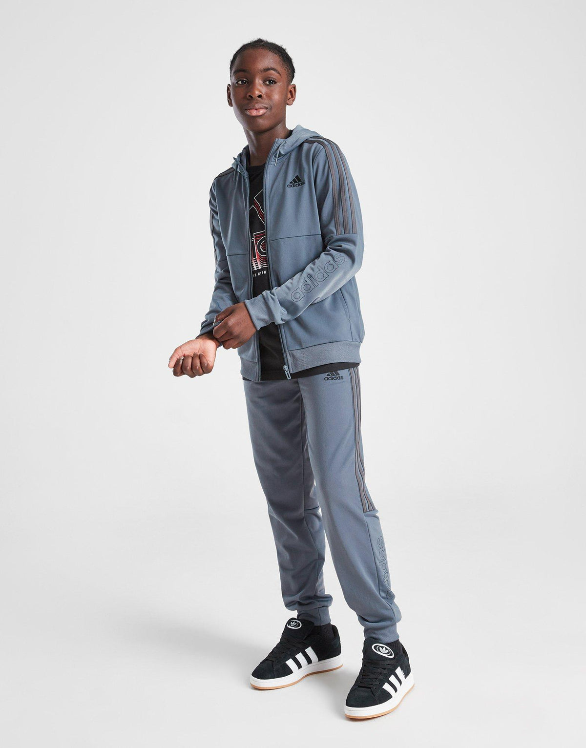 SST Linear Poly Full Zip Hoodie Junior