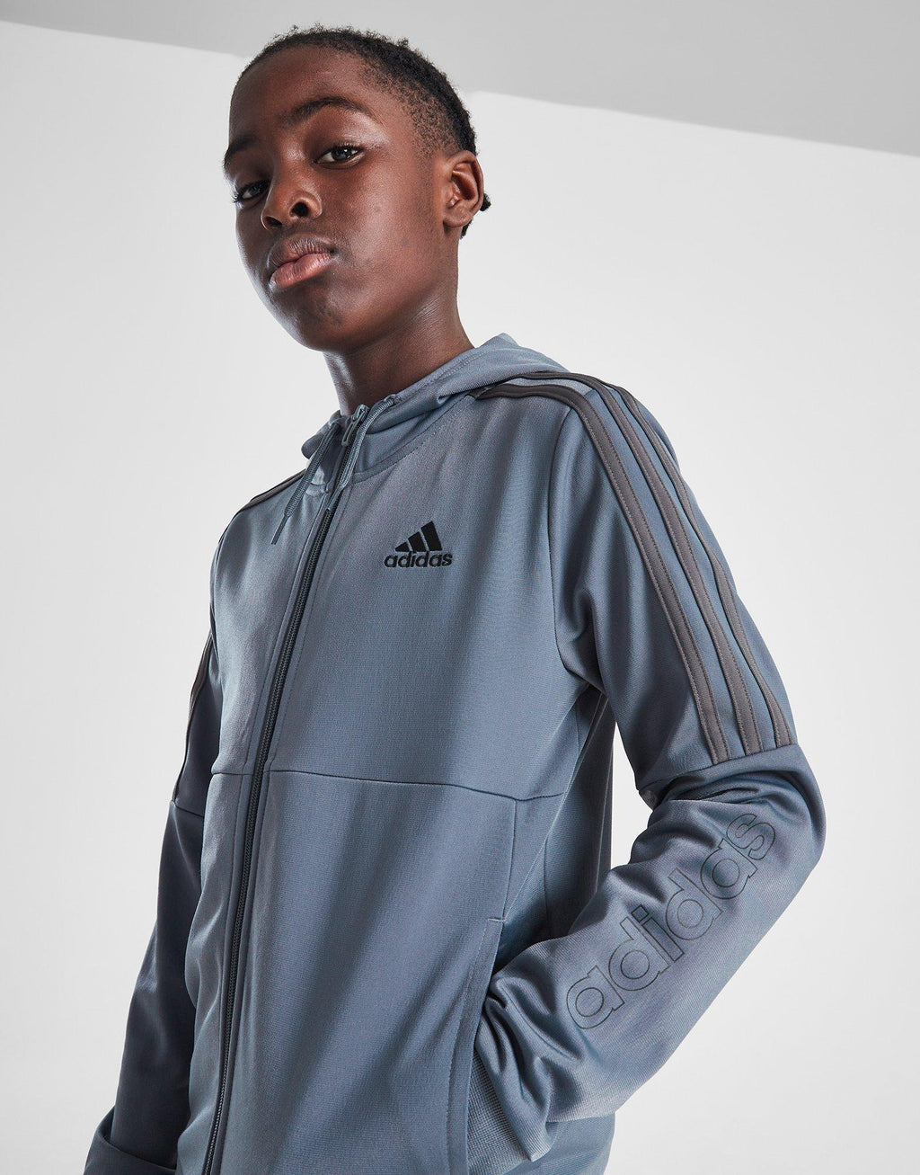 SST Linear Poly Full Zip Hoodie Junior
