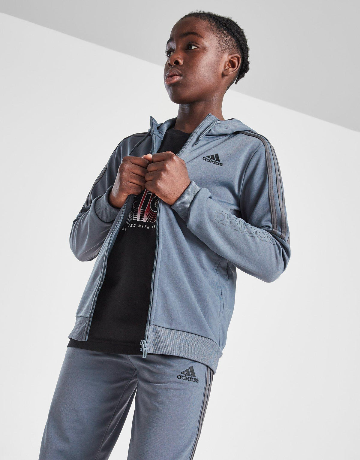SST Linear Poly Full Zip Hoodie Junior