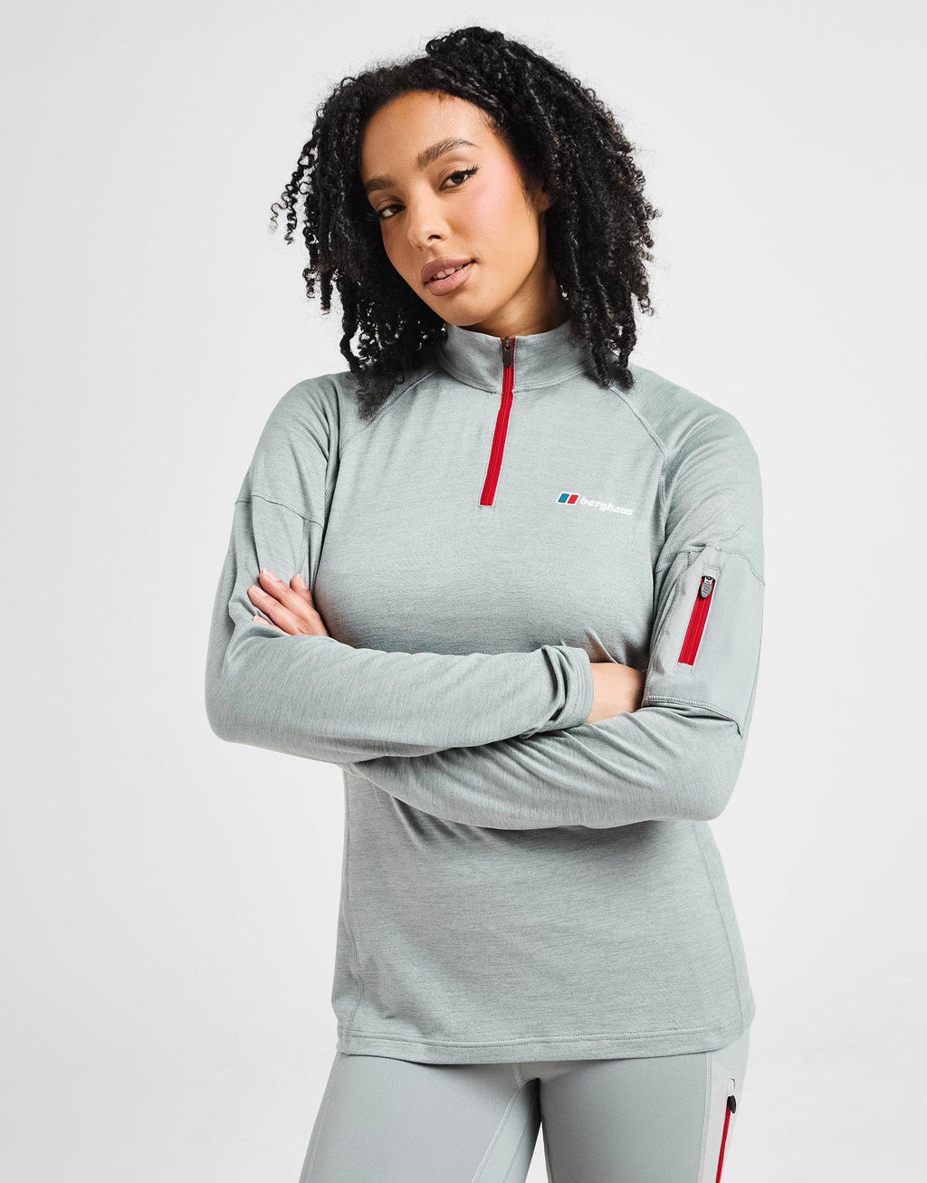 Woven Pocket 1/4 Zip Top
