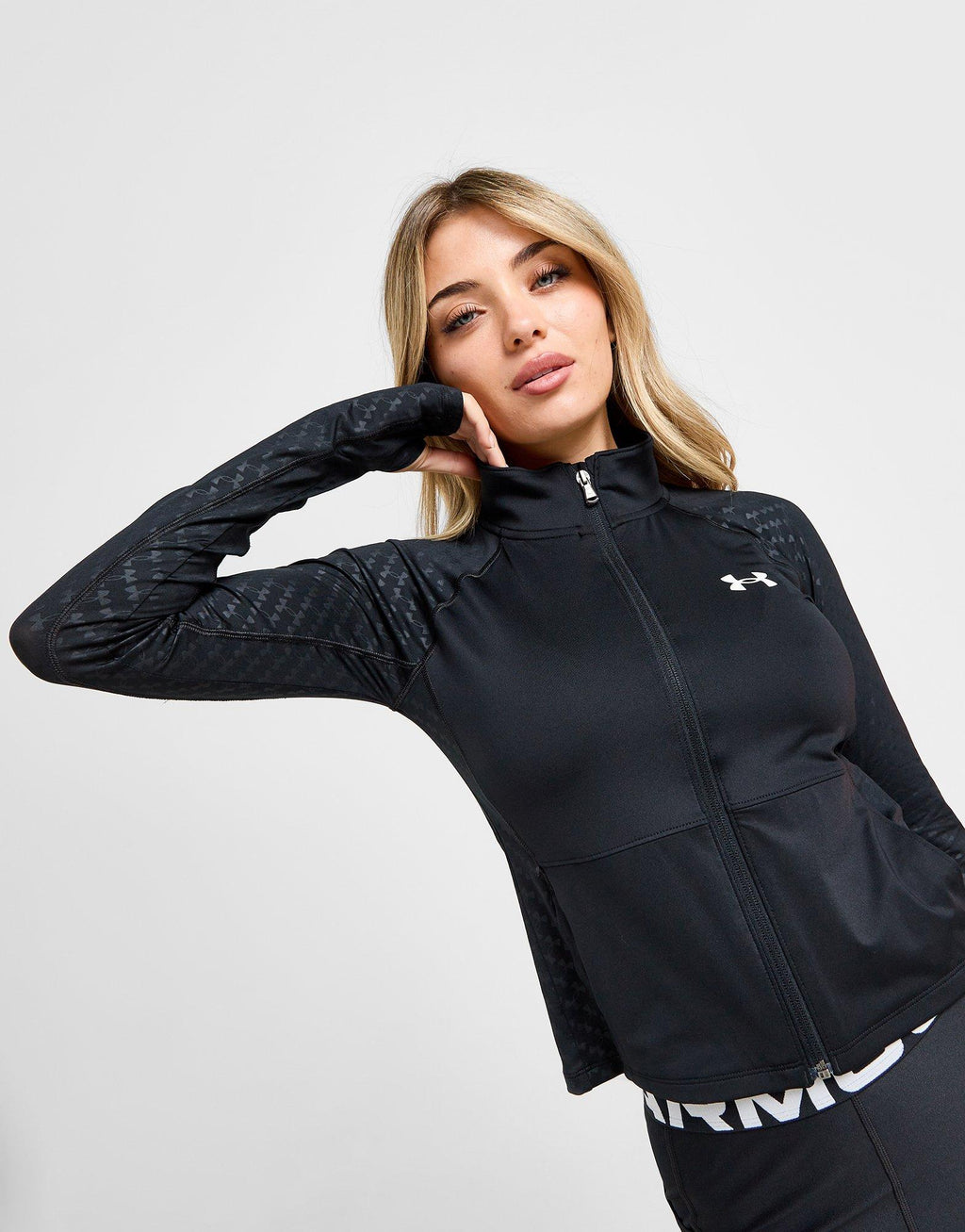 Emblem All Over Print Full Zip Top