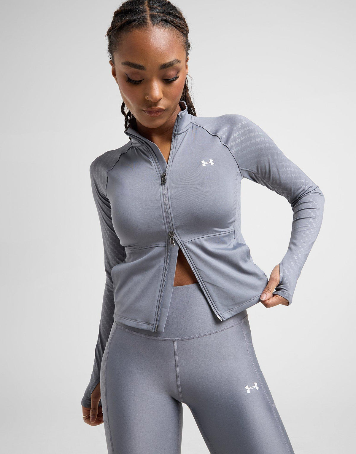 Emblem All Over Print Full Zip Top