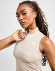 Rib Panel Zip Top