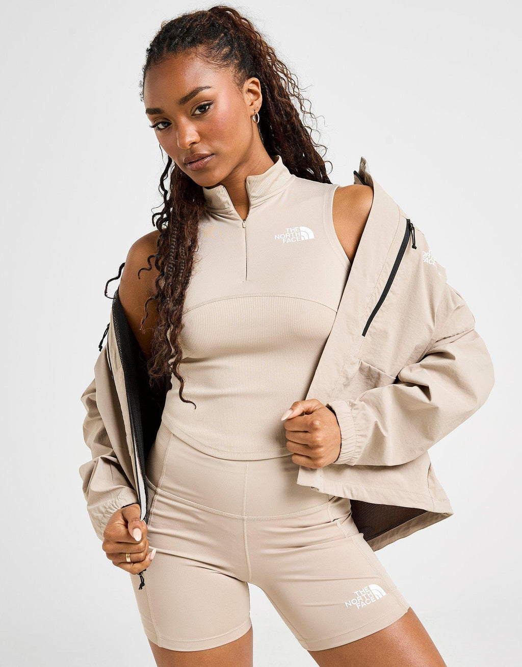 Rib Panel Zip Top