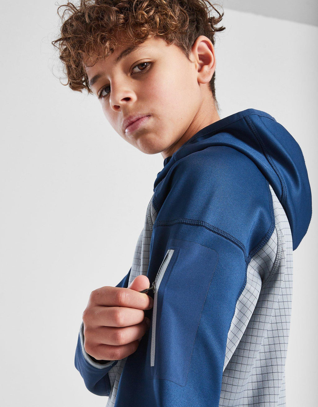 Grid Full-Zip Hoodie Junior's