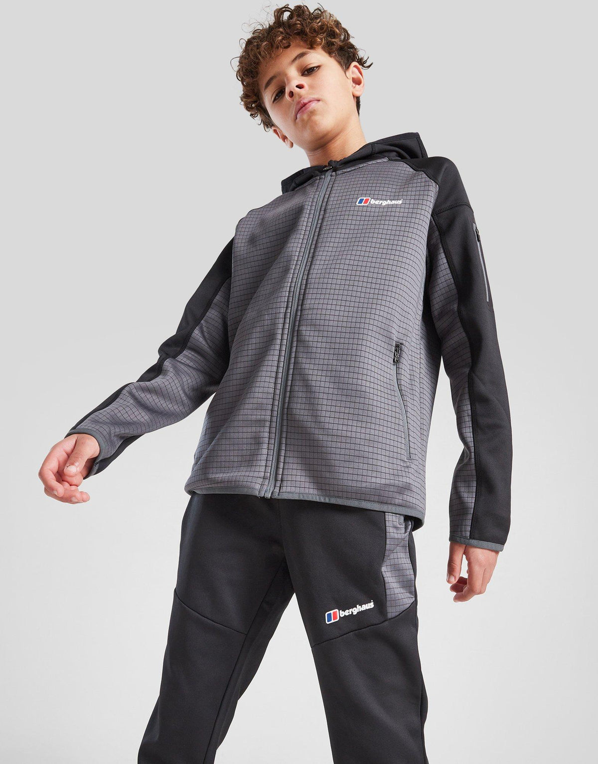 Grid Full Zip Hoodie Junior