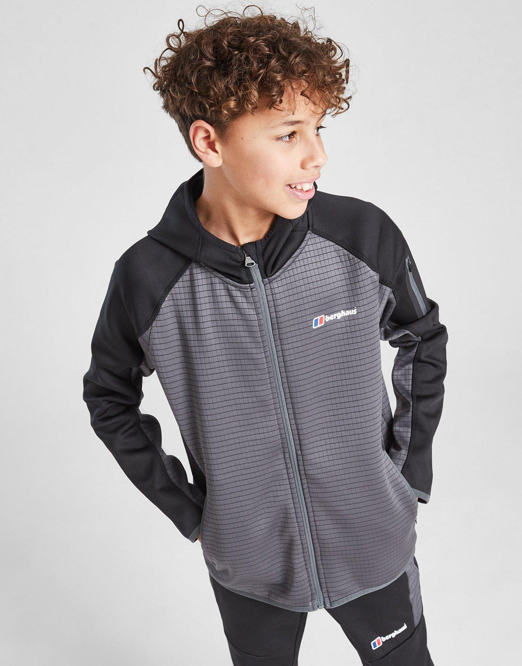 Grid Full Zip Hoodie Junior