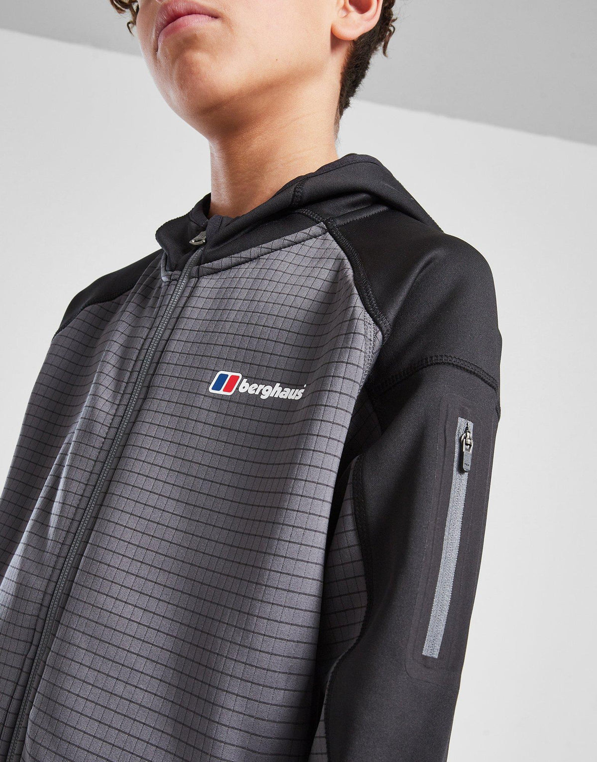 Grid Full Zip Hoodie Junior