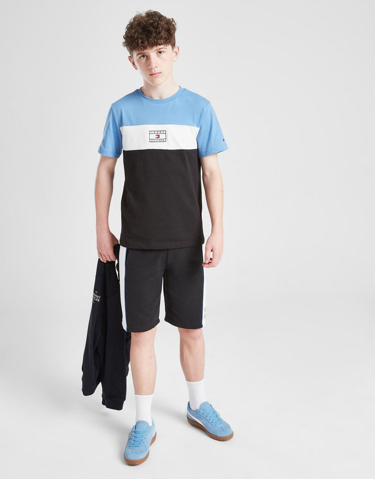 Colour Block T-Shirt/Shorts Set Junior