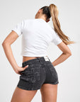Diamante Cross Denim Shorts