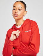 French Terry Crop Full Zip Hoodie