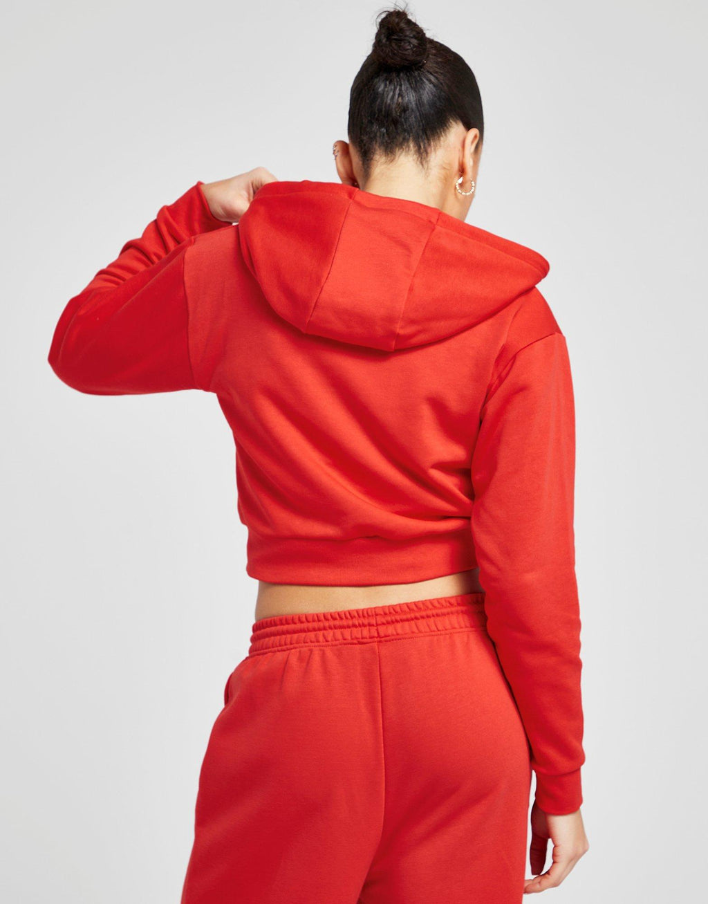 French Terry Crop Full Zip Hoodie