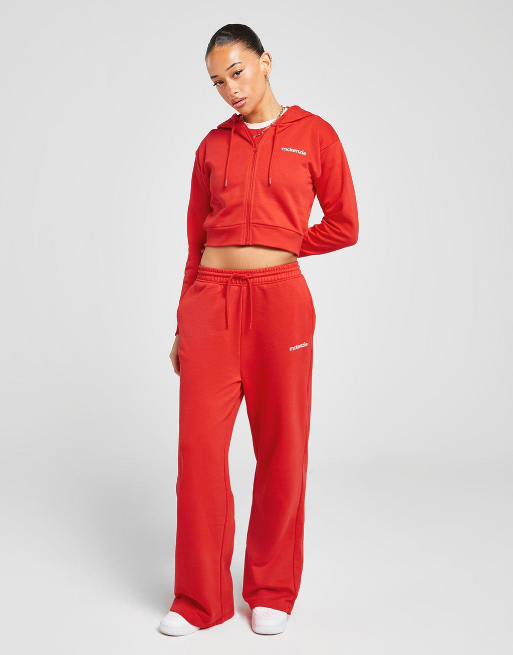 French Terry Crop Full Zip Hoodie