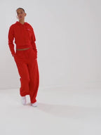 French Terry Crop Full Zip Hoodie