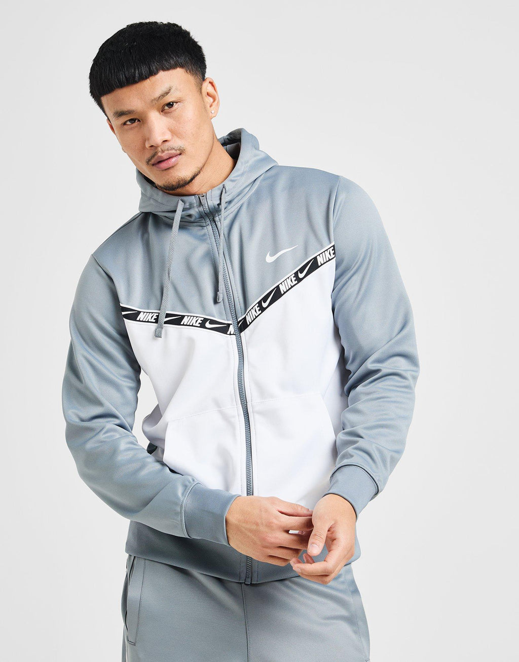 Tape Polyknit Full Zip Hoodie