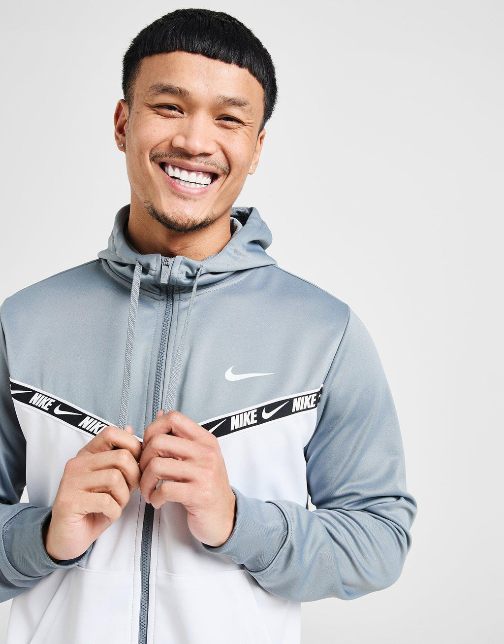 Tape Polyknit Full Zip Hoodie