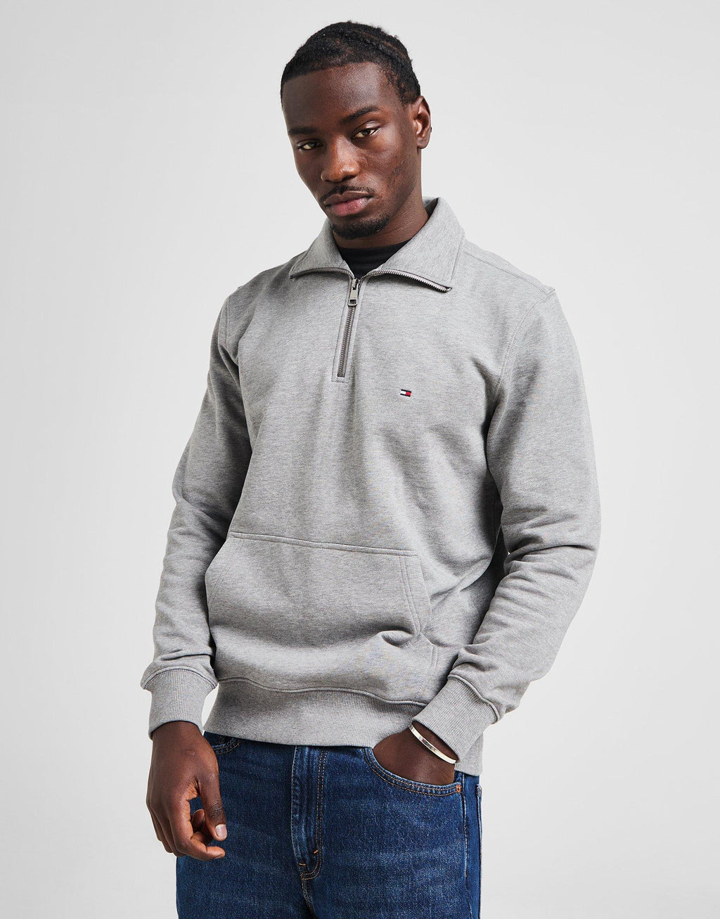 1/2 Zip Small Flag Sweatshirt