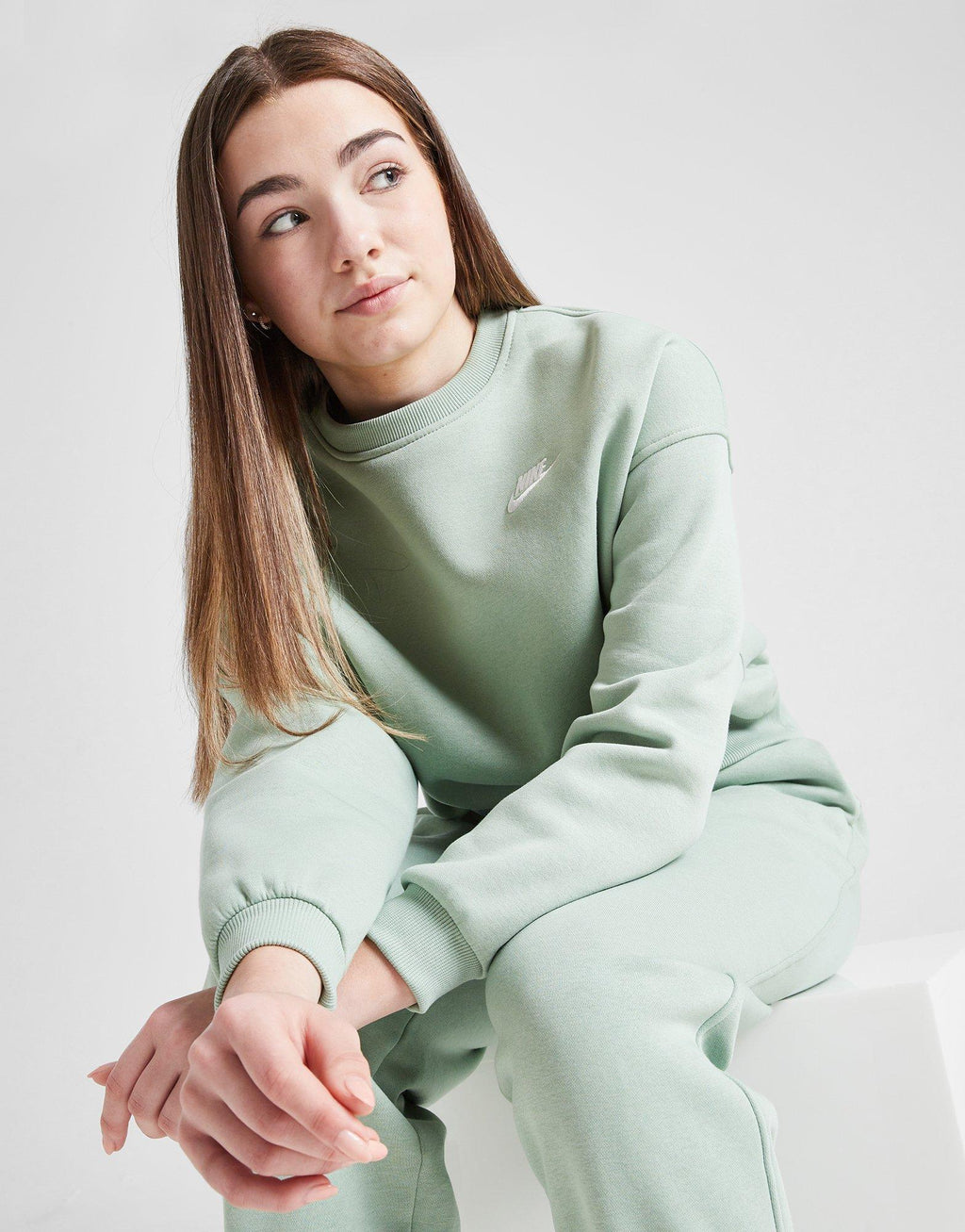 Club Fleece Boxy Crew Sweatshirt Junior's
