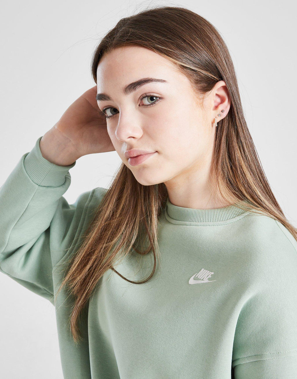 Club Fleece Boxy Crew Sweatshirt Junior's