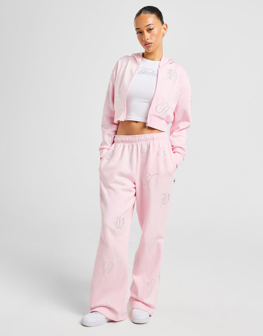 Crystal Crop Full Zip Hoodie