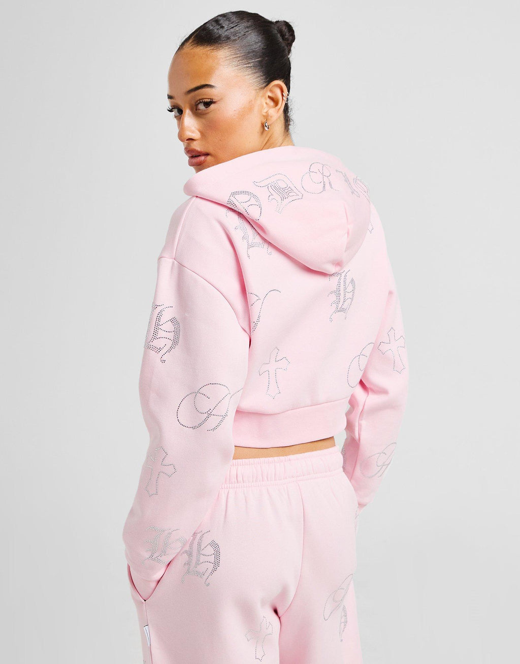Crystal Crop Full Zip Hoodie