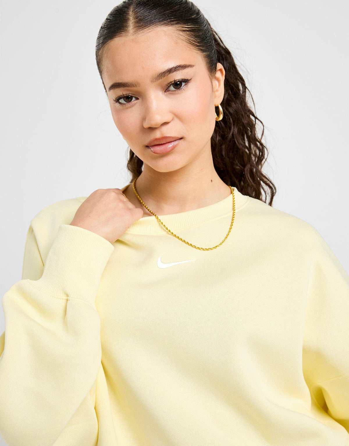 Phoenix Crop Oversized Crew Sweatshirt