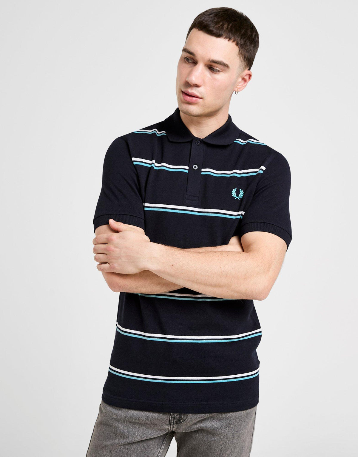 Horizontal Stripe Polo Shirt