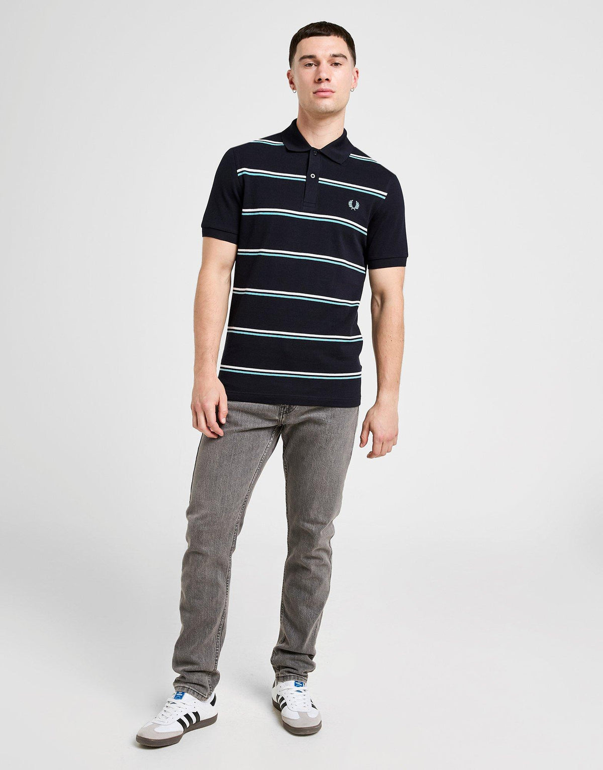 Horizontal Stripe Polo Shirt