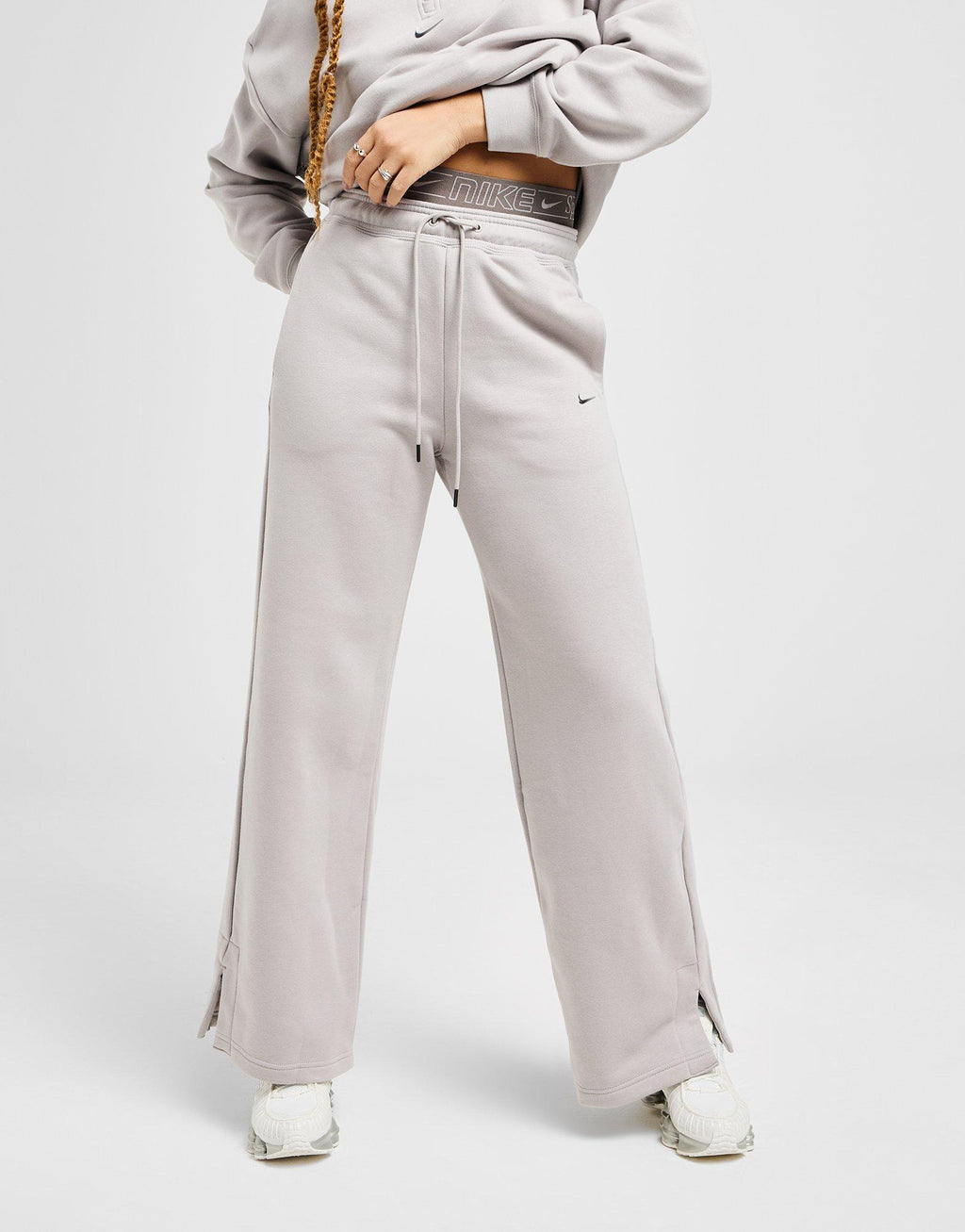 Graphic Swoosh Wide Leg Joggers
