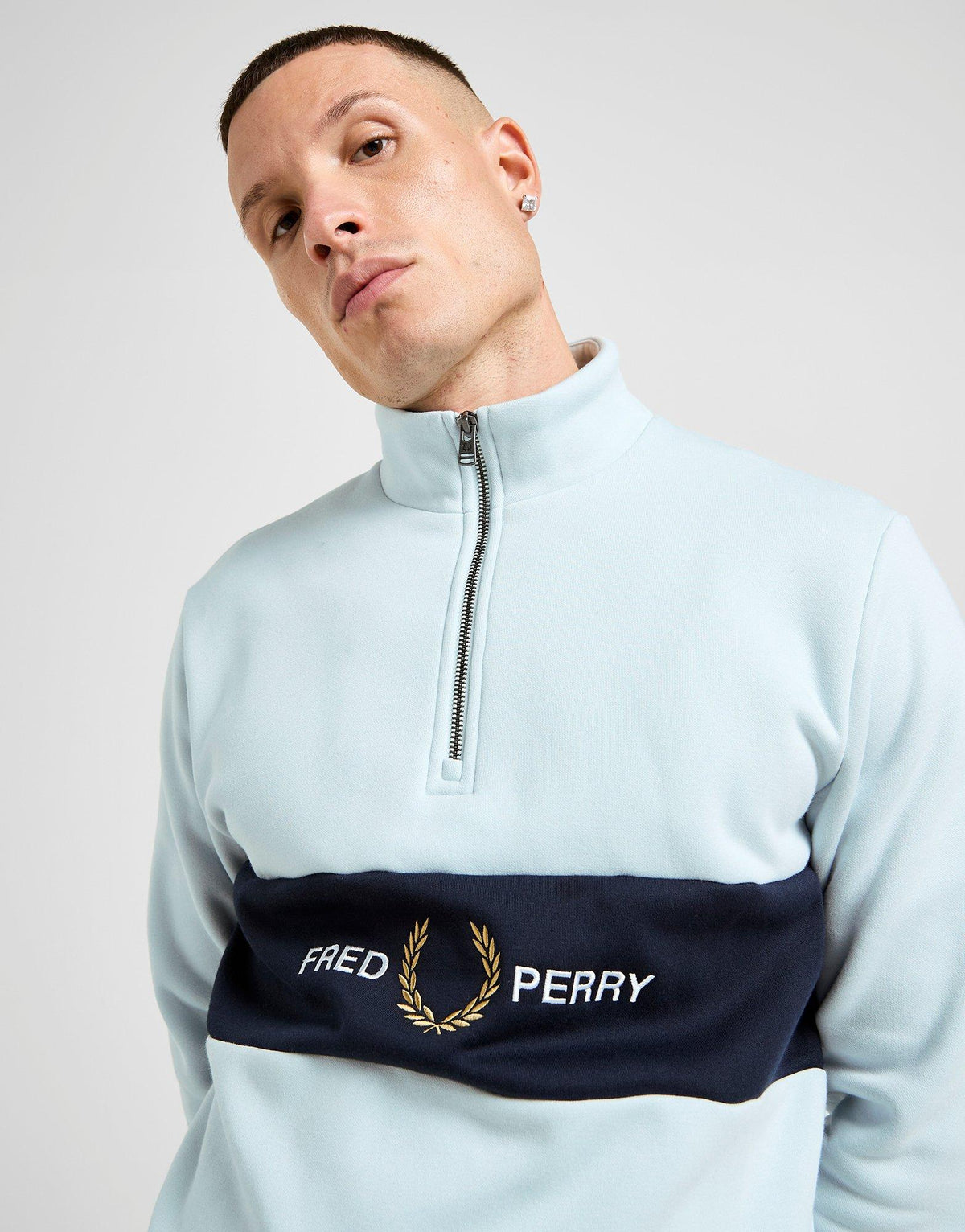 Cut & Sew 1/2 Zip Sweatshirt