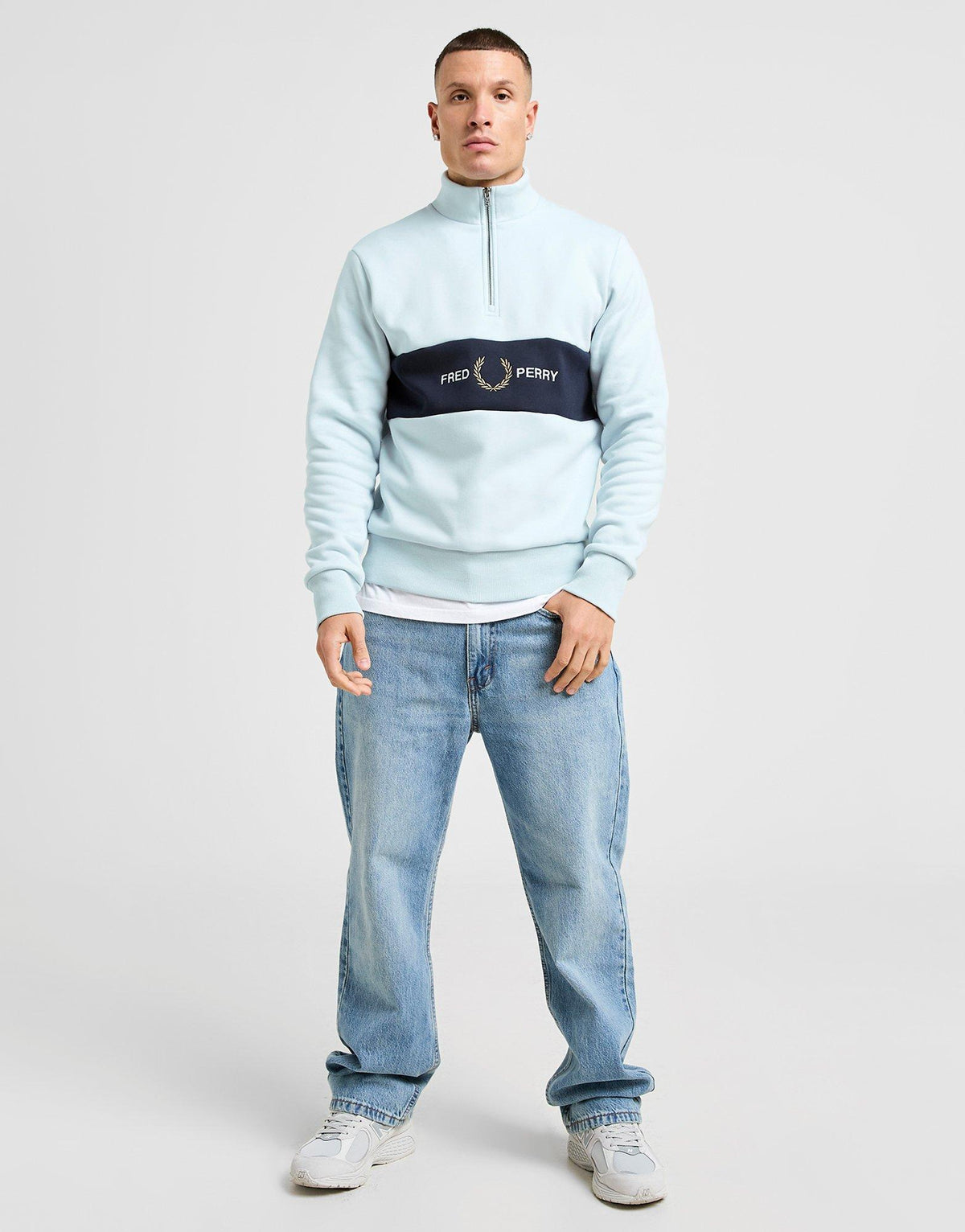 Cut & Sew 1/2 Zip Sweatshirt