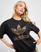 Leopard Print Trefoil Boyfriend T-Shirt